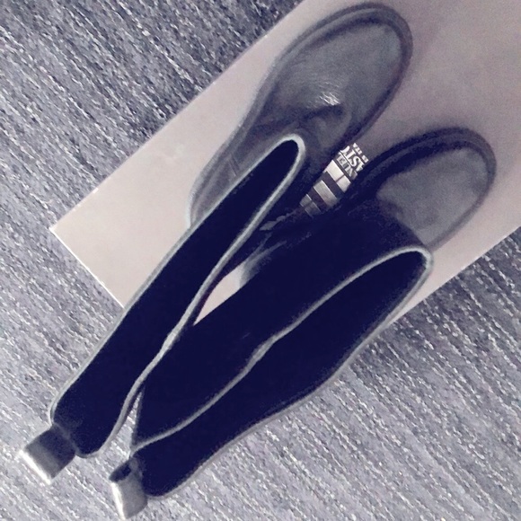 NWOT- EMANUELE CRASTO (EU40) Vitello Nizza nero-mattone chunky boots - Picture 8 of 16